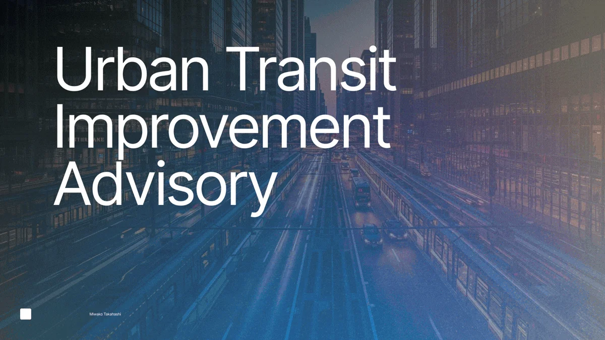 Urban Transit Improvement Advisory